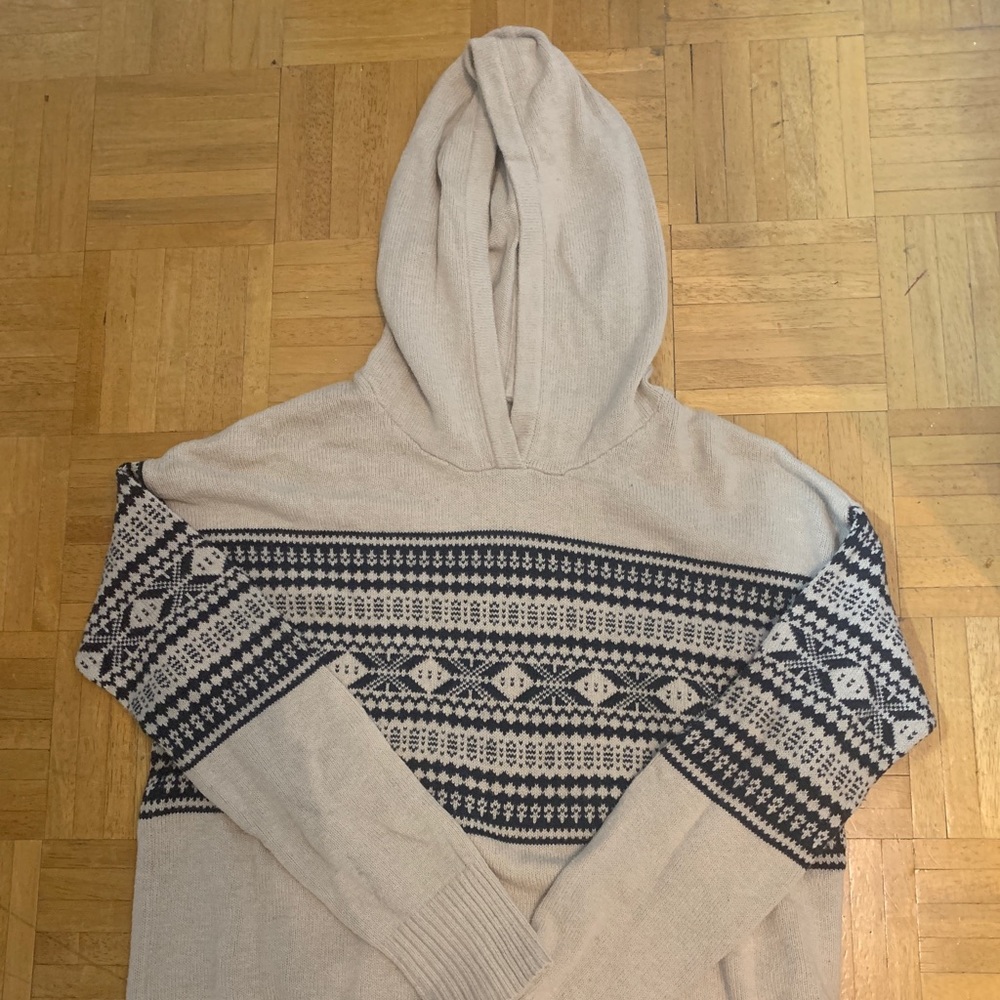 Beige long sleeve with hood